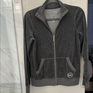Michael Kors Gray Zip-Up Jacket